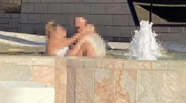 Süs havuzunda cinsel ilişkiye girdiler