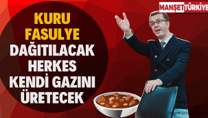Topluma kuru fasulye dağıtın, kendi gazını üretsin