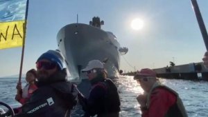 Bodrum'da Rus milyarder Abramoviç protestosu