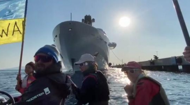 Bodrum'da Rus milyarder Abramoviç protestosu