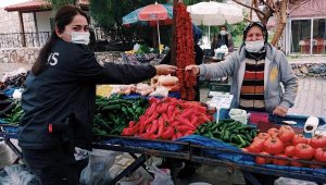 Datça'da kadın pazarcılara KADES uygulaması tanıtıldı