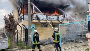 Güreşçilerin kaldığı spor tesisinde yangın