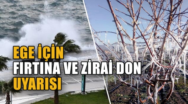 Meteorolojiden Ege için fırtına ve zirai don uyarısı