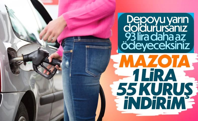 Motorine 1 lira 55 kuruş indirim geliyor