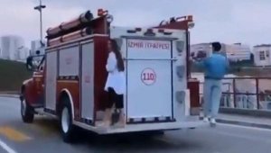 3 kadının itfaiye aracı kullandığı görüntülere beraat