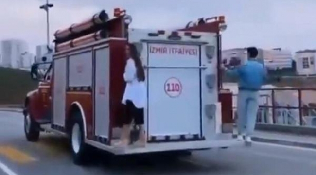 3 kadının itfaiye aracı kullandığı görüntülere beraat