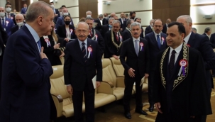 Cumhurbaşkanı Erdoğan, Kılıçdaroğlu ile selamlaştı