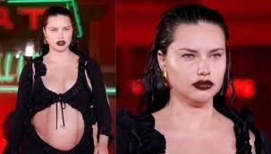 Hamile Adrina Lima'nın kaslı karnı şaşırttı