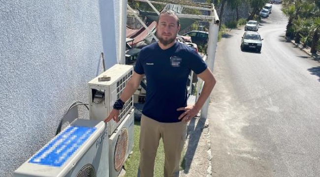 İş yerinden klima çalan hırsızlar kamerada