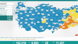 İşte son harita! Koronadan ölüm sayısı 28'e indi