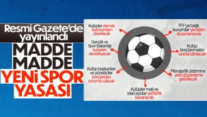 İşte yeni spor yasası