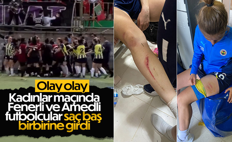 Kadın futbol maçında kavga