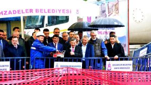 Şehzadeler Millet Kütüphanesi ve Gençlik Merkezi'nin temeline ilk harç döküldü