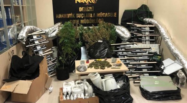 Villayı uyuşturucu imalathanesine çevirmişler