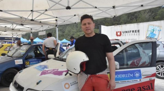 Yardımsever komiser Bodrum'da rallide yarıştı