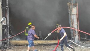 Aydın'da, OSB'de marangoz atölyesi yangını