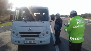 Balıkesir'de toplu taşıma araçları ve taksiler denetlendi