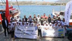 Bodrum'da deniz dibinden 342 kilogram atık çıktı
