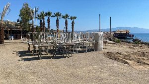 Bodrum'da kaçak yapılar yıkıldı, palmiyeler söküldü