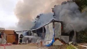 Bodrum'da konteynerde korkutan yangın