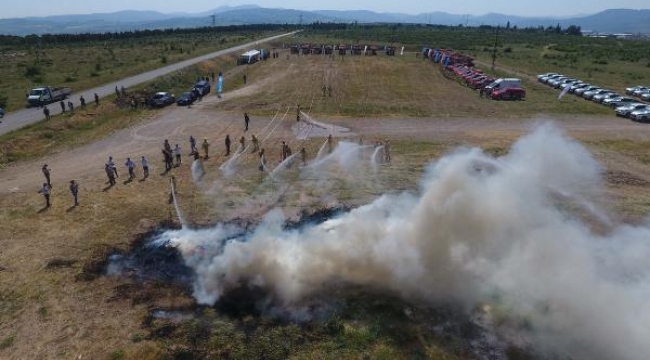 Çanakkale'de orman yangını tatbikatı