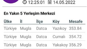 Datça açıklarında 3.7 büyüklüğünde deprem