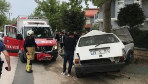 Otomobil ikiye bölündü