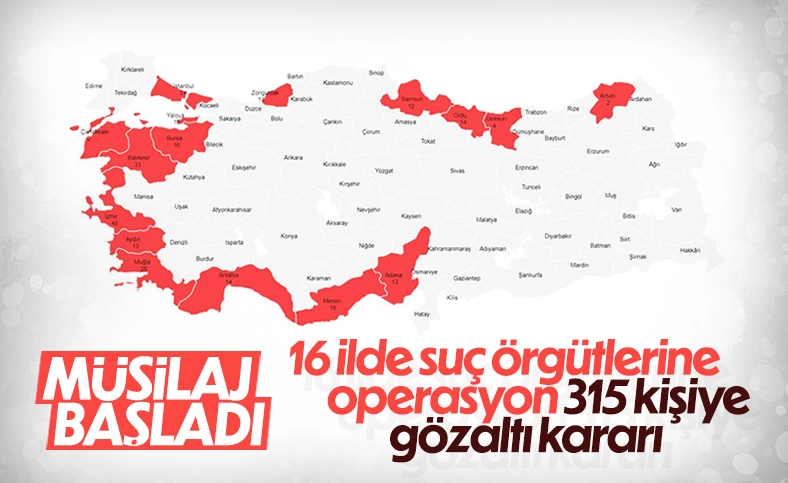 Sahil şeridindeki suç örgütlerine 'Müsilaj' operasyonu