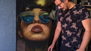 Urla'da Osmaniyeli sanatçının gözleri kamaştıran resim sergisi