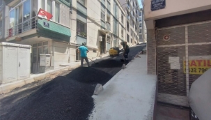 Konak yollarınaa üç ayda 2 bin 100 ton asfalt serildi