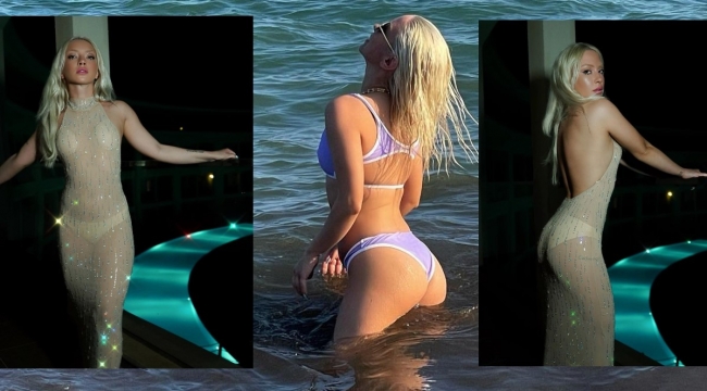 Soyunan soyuna! Bu kez o transparan giydi