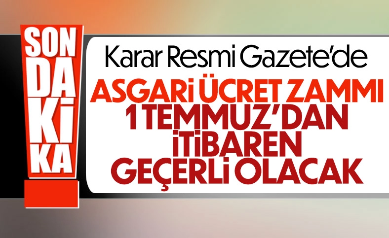 Asgari ücret 1 Temmuz'dan itibaren zamlı verilecek