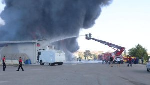 Denizli Emniyet Müdürlüğü lojistik deposunda yangın