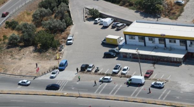 İzmir'de sürücüler havadan kontrol edildi