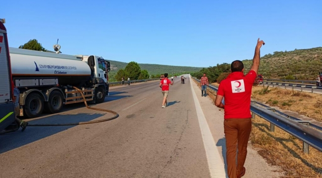 Kızılay İzmir ekipleri yangın bölgelerinde