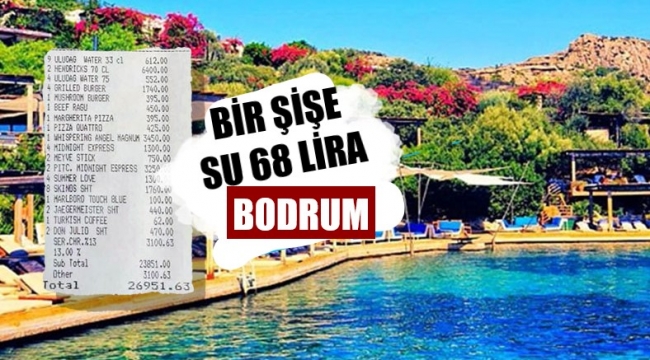 Küçük şişe su 68 liraya satılır mı!