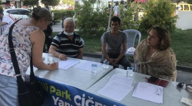 Kuşadası'nda 'Milli Park Yanmasın' kampanyası