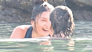 Nurgül Yeşilçay, Marmaris'te kumrular gibi