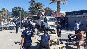 Plaj işgaline son! Zabıtan operasyon