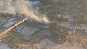 Urla'da ağaçlık alanda çıkan yangın söndürüldü