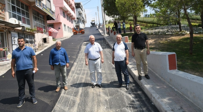 Başkan Selvitopu, mahallelerde asfaltlama çalışmalarını denetledi