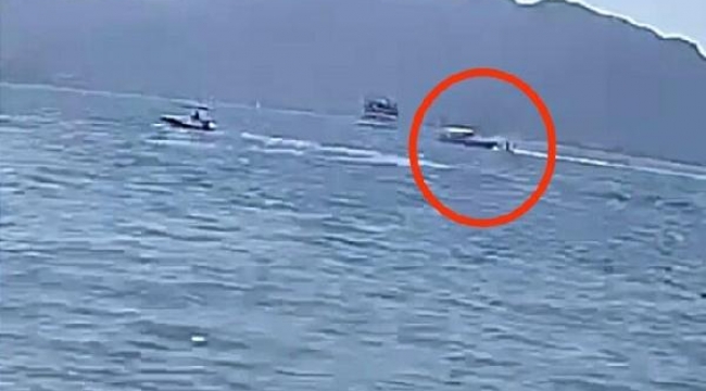 Bir turistin öldüğü denizdeki çarpışma anı kamerada
