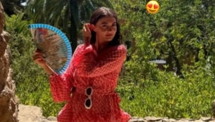 Burcu Özberk, Barceona'da görüldü