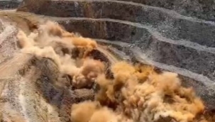 Eskişehir'deki altın işletmesinde kontrollü patlatma