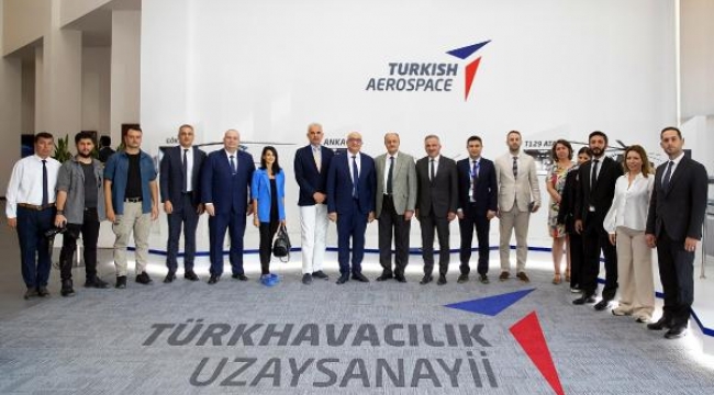 MCBÜ Rektörü Ahmet Ataç beraberindeki heyetten TUSAŞ'a nezaket ziyareti