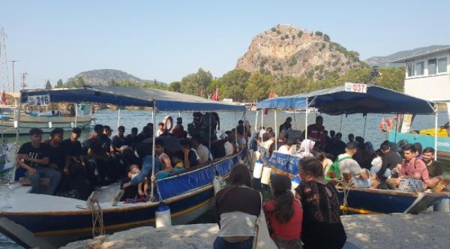 Muğla'da, Rusya bandıralı teknede 120 kaçak göçmen yakalandı