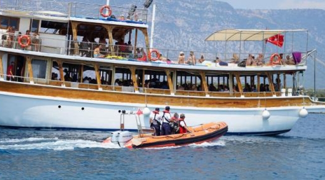 Muğla'da tur teknelerinde denetim