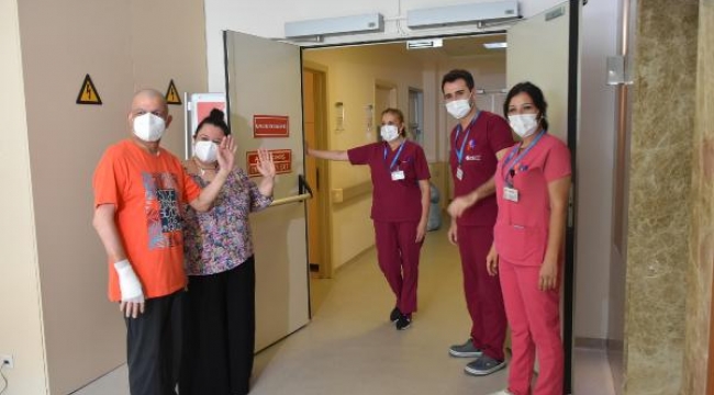 Nakil öncesi hastanede evlenmişti; taburcu oldu