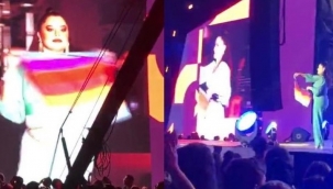 O da, sahnede LGBT bayrağı açtı