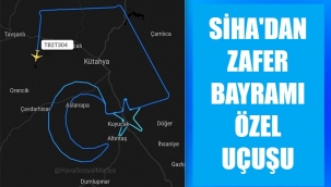 SİHA'mız Zafer gününde bu görüntüyü çizdi